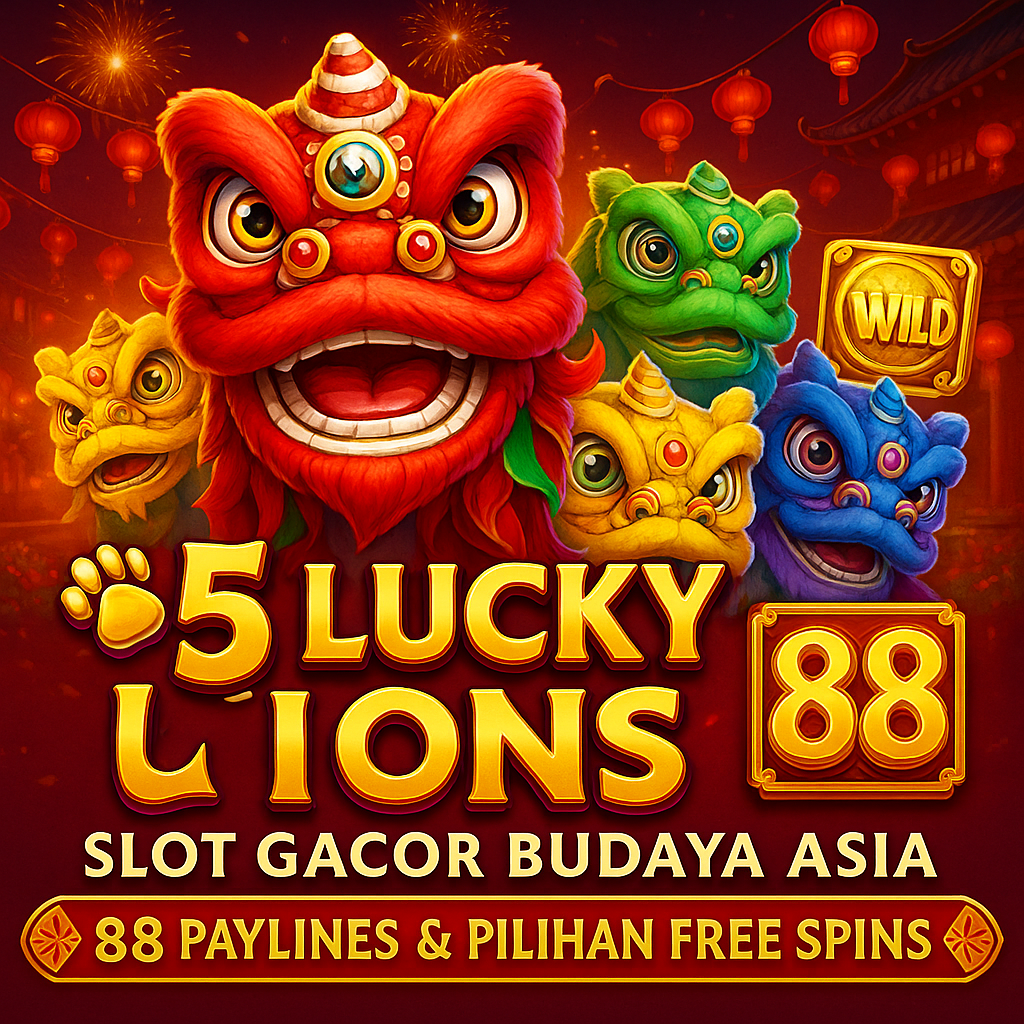 5 Lucky Lions – Slot Gacor Asia dengan 88 Paylines!
